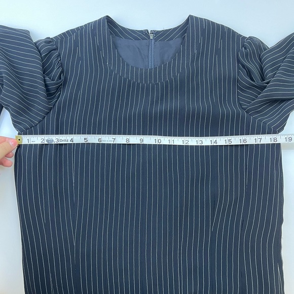 Tracy Mills Black Striped Dress N229-40 - Picture 10 of 11